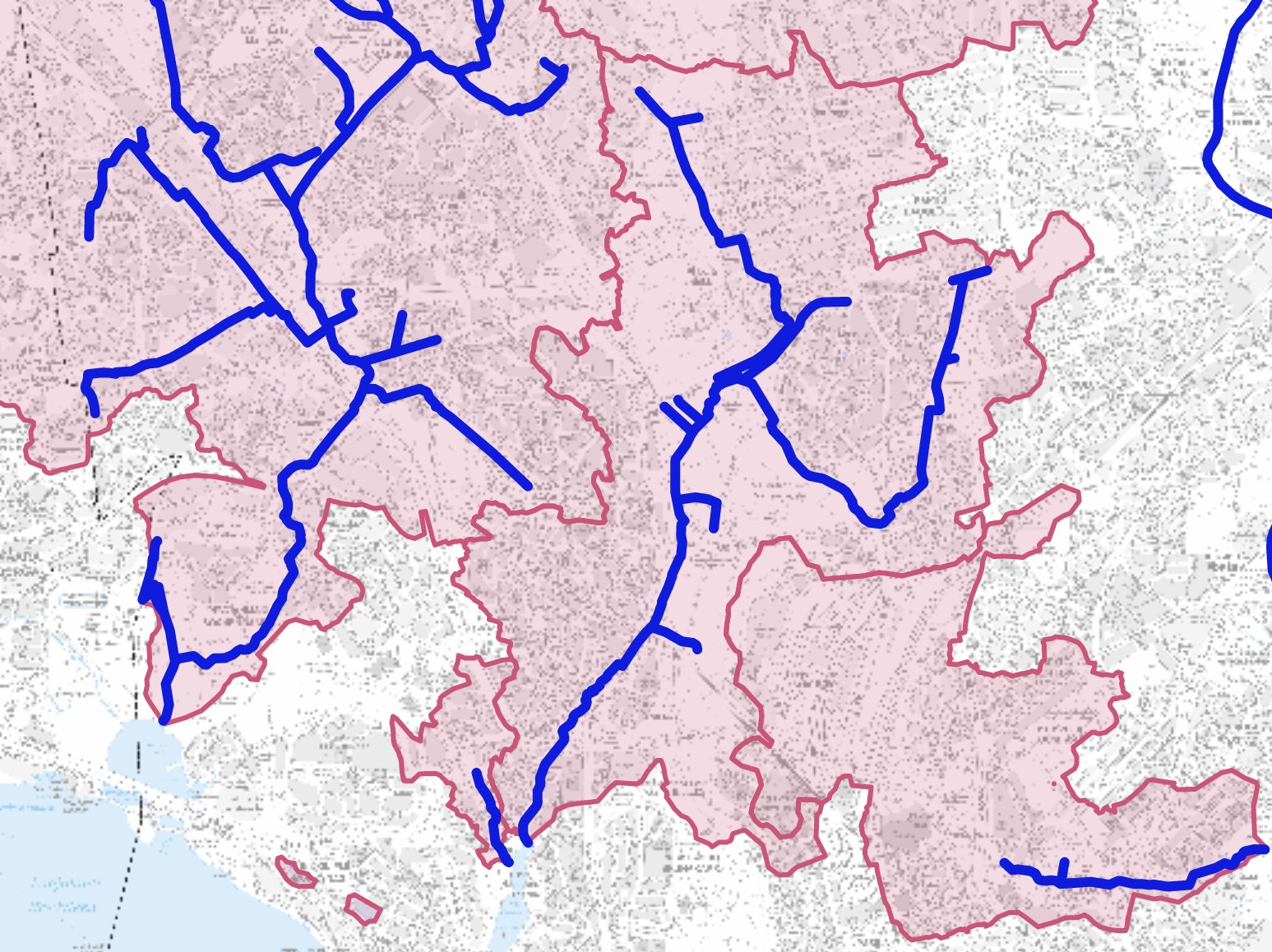 Map of Central Park waterways