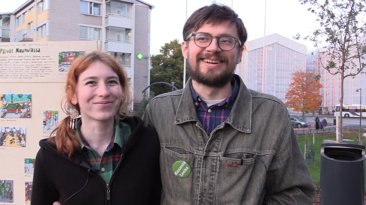 Partizaning Anton Polskiy and Natalia Sinitsina in outdoor event