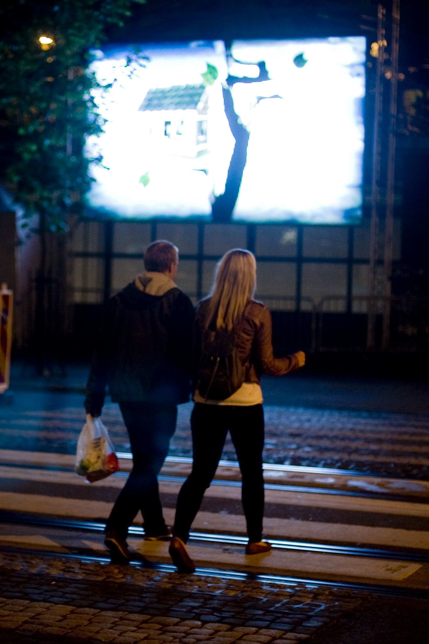 Nordic Outbreak screen with passers-by