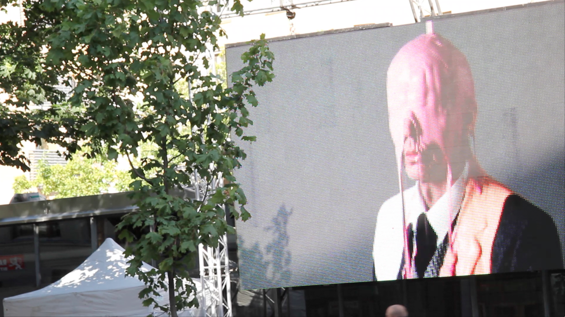 Nordic Outbreak screen with Hannu Karjalainen's piece